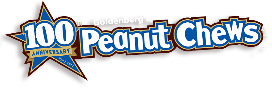 Goldenberg's Peanut Chews candy 100 year anniversary large logo banner